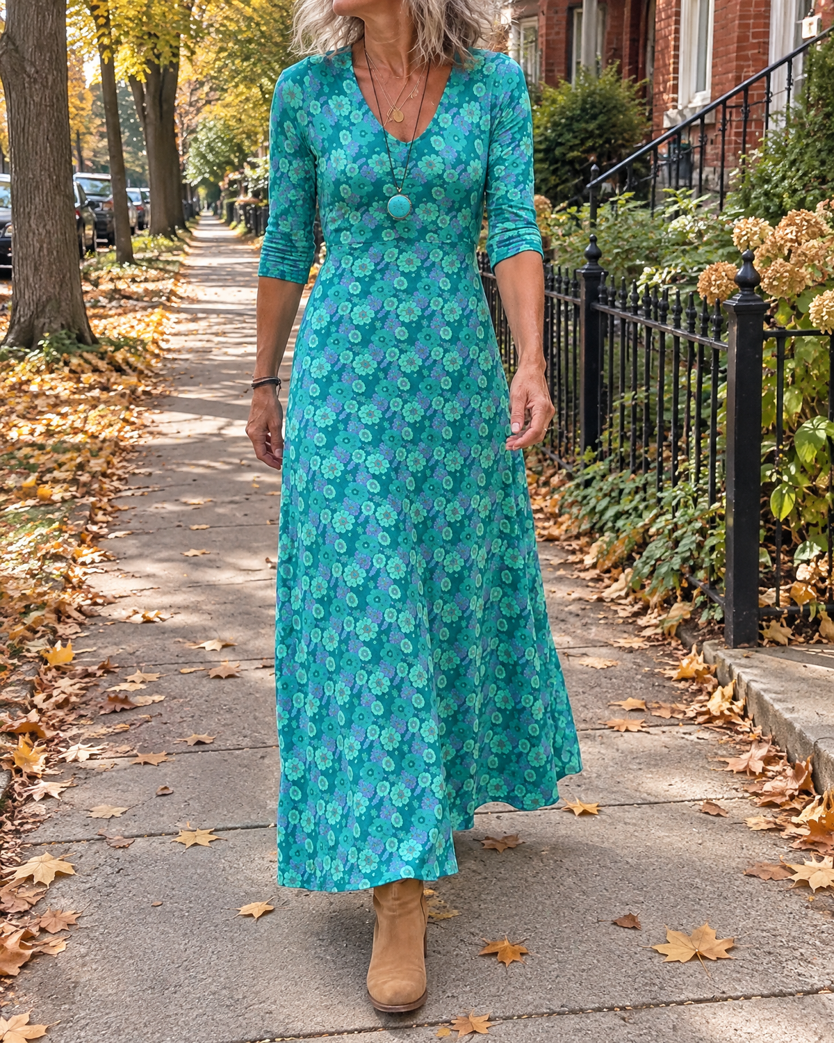 Romane - Floral Print Maxi Dress