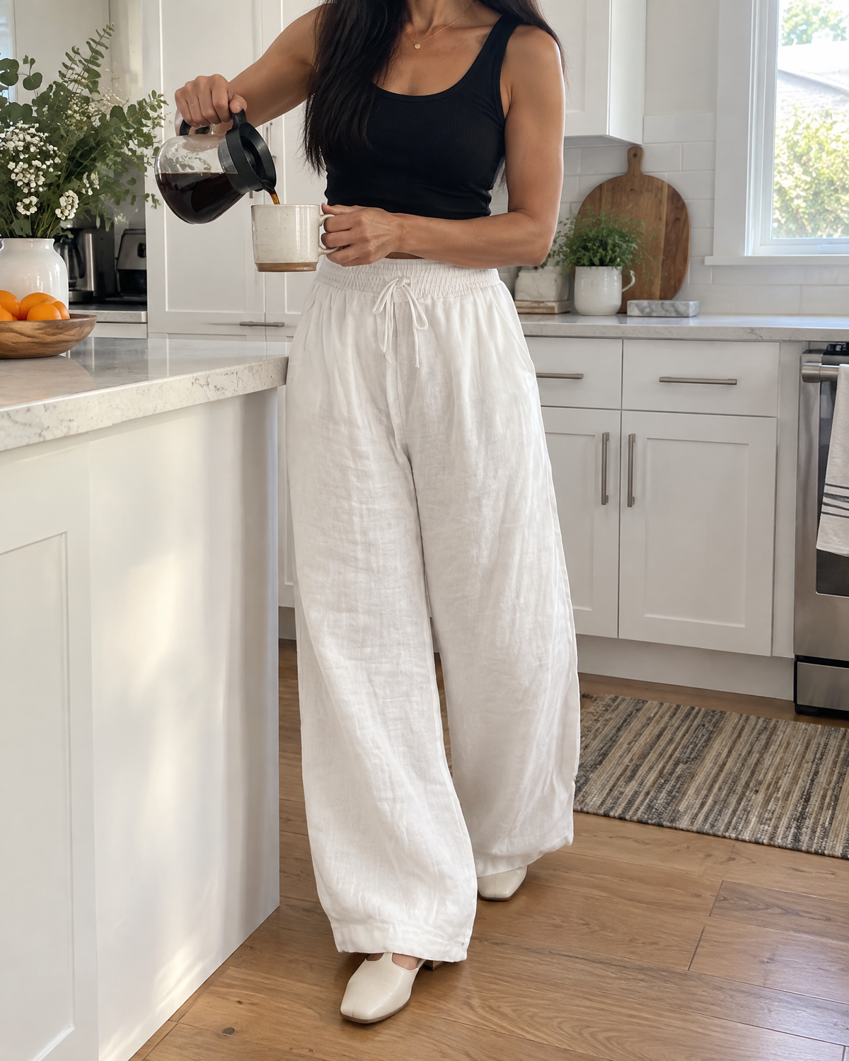 Manon - Wide Leg Drawstring Pants