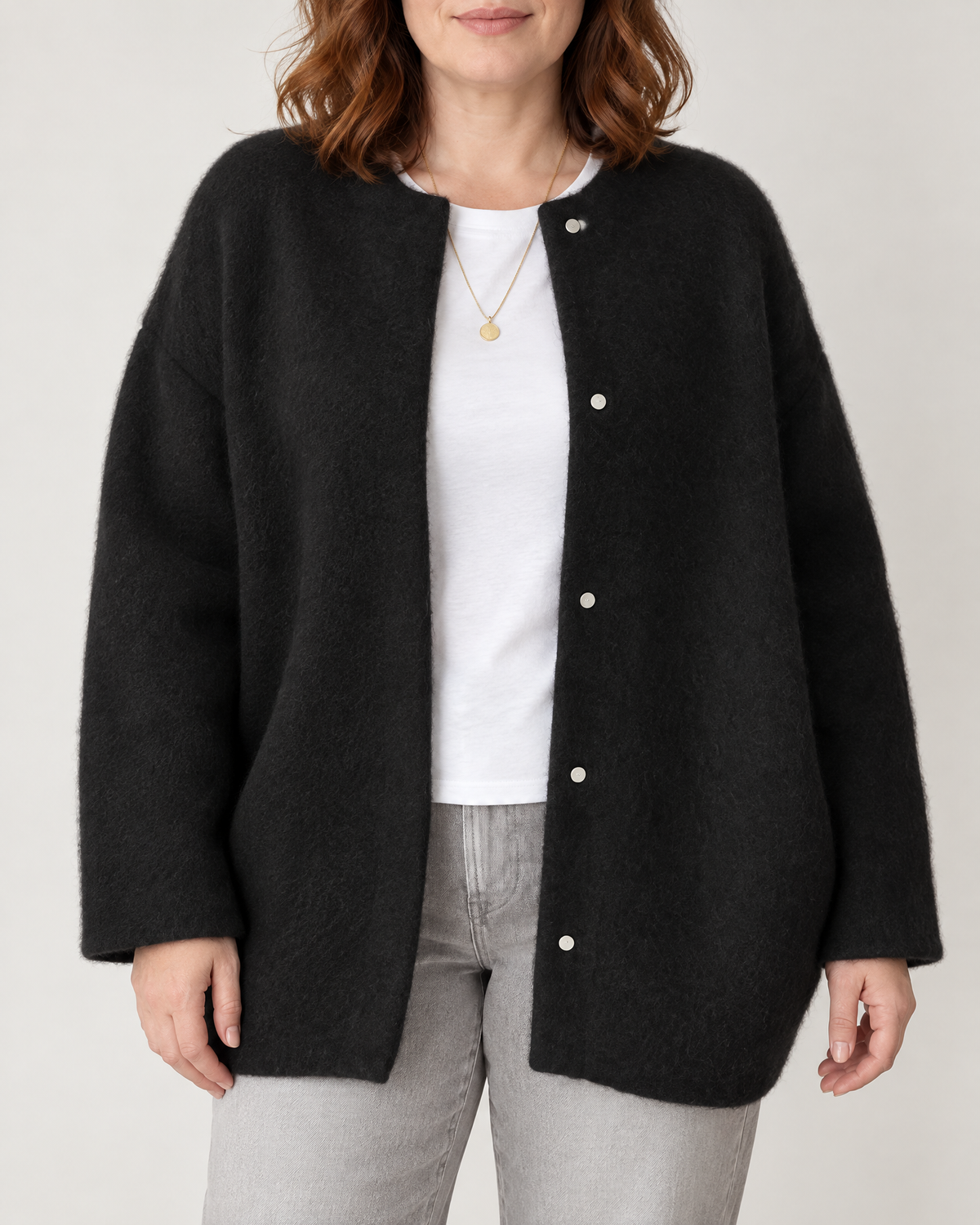 Hortense - Wool-Look Button Jacket