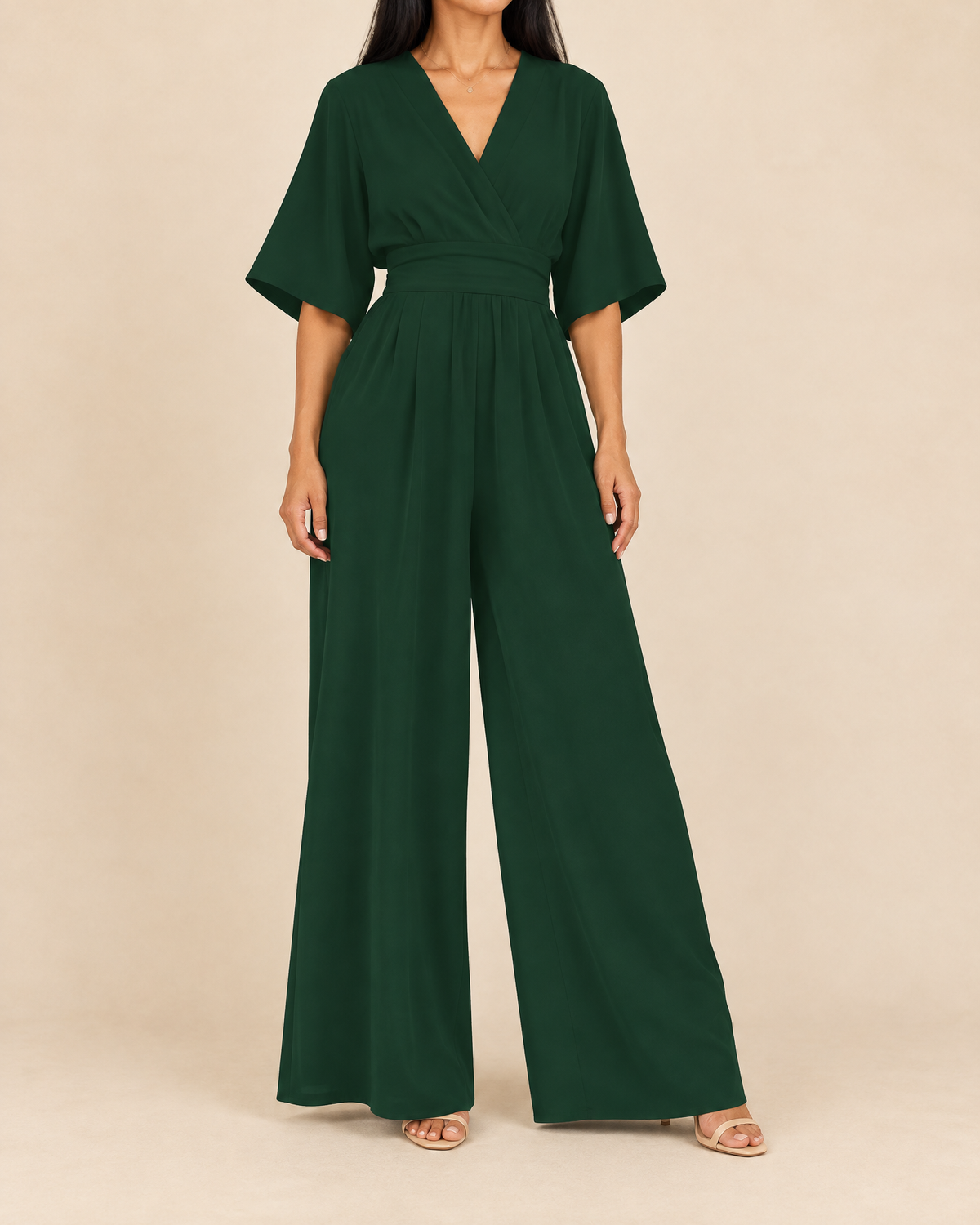 Eleonore - Kimono Sleeve Wide Leg Jumpsuit