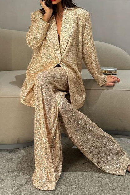 Sequined Suit Jacket
