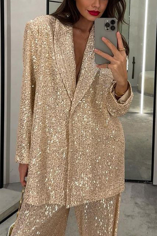 Sequined Suit Jacket