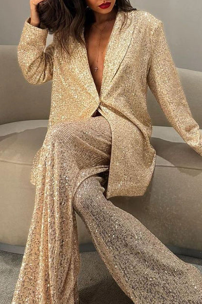 Sequined Suit Jacket