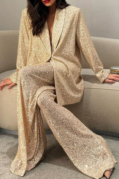 Sequined Suit Jacket