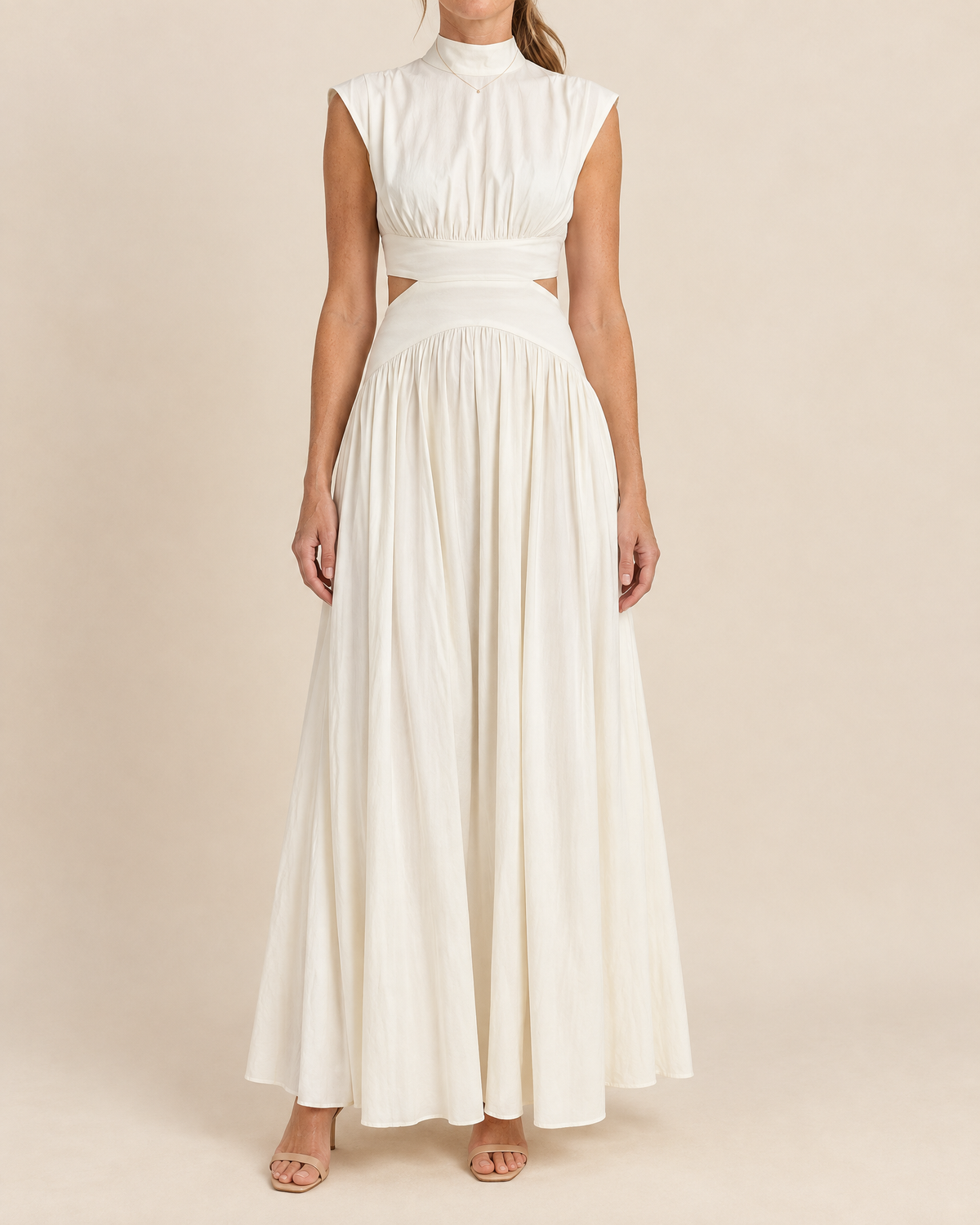 Diane - Mock Neck Cut Out Maxi Dress