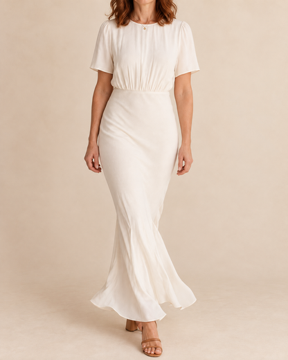 Eloise - Short Sleeve Fishtail Maxi Dress