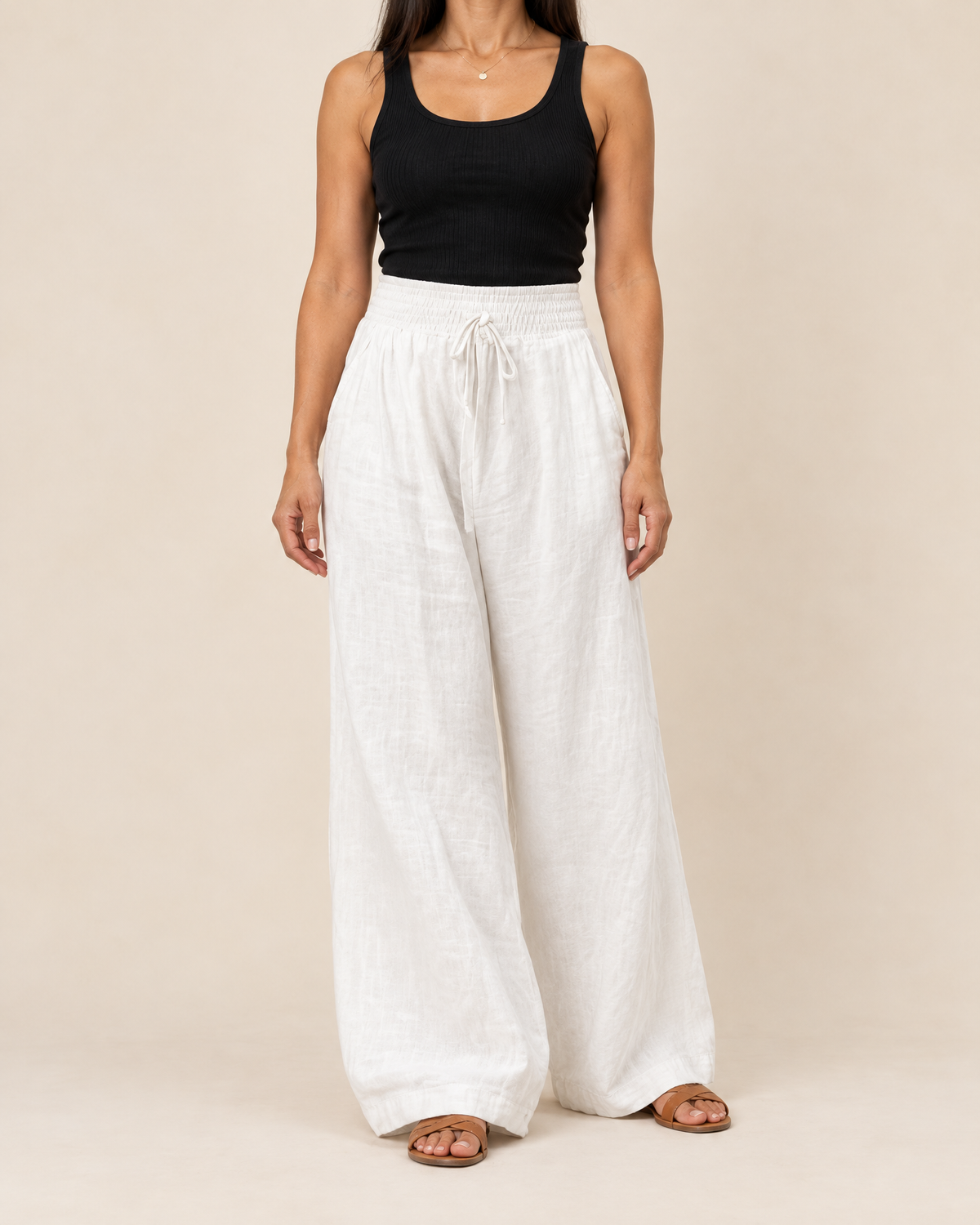 Manon - Wide Leg Drawstring Pants