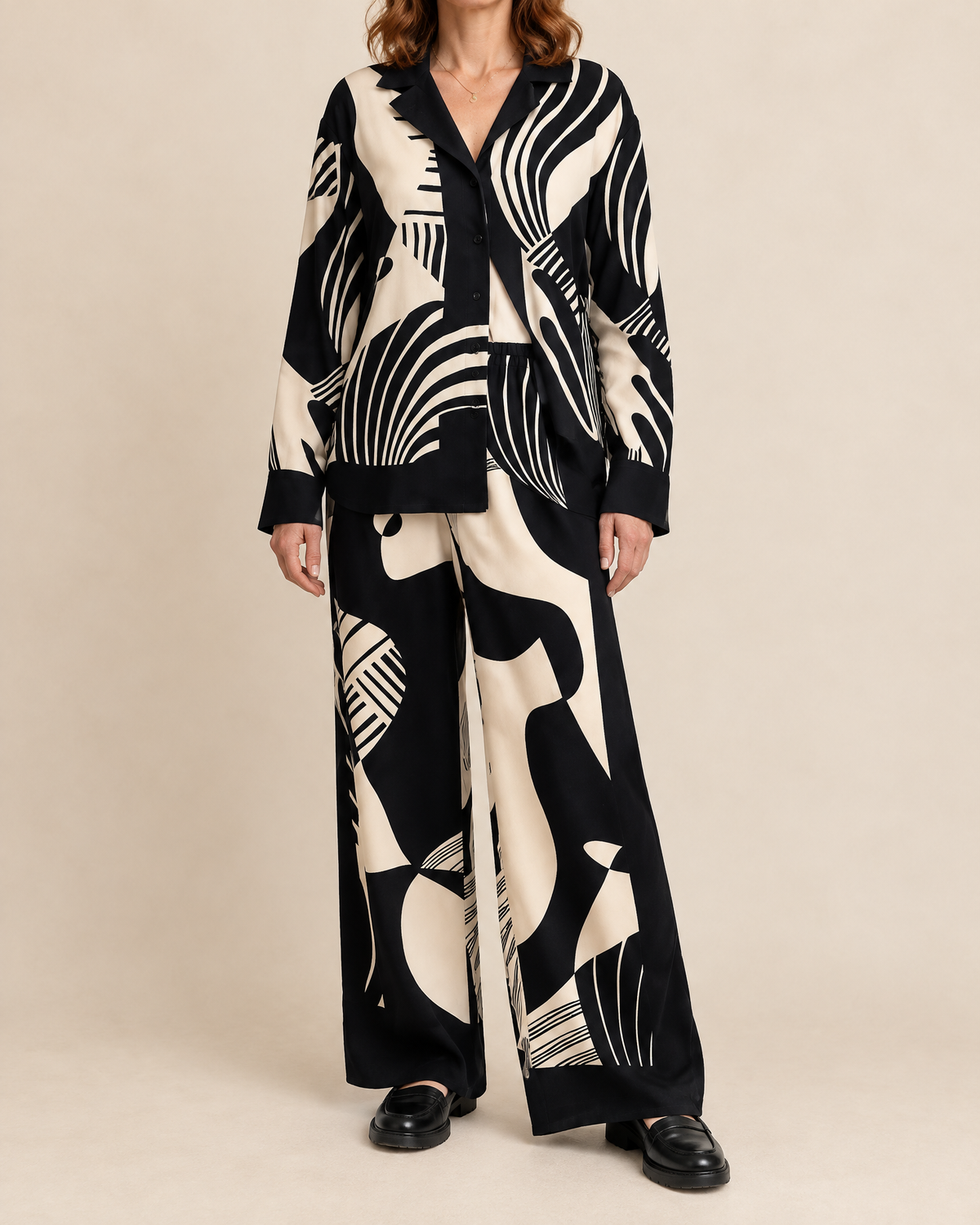 Octavie - Printed Shirt and Pants Set