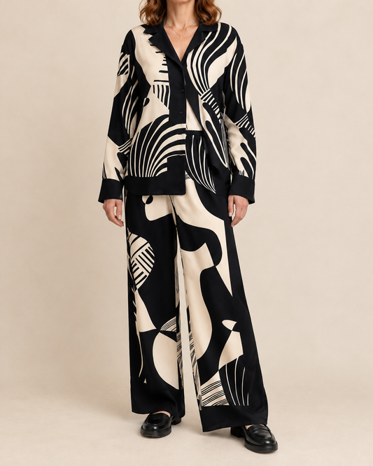 Octavie - Printed Shirt and Pants Set