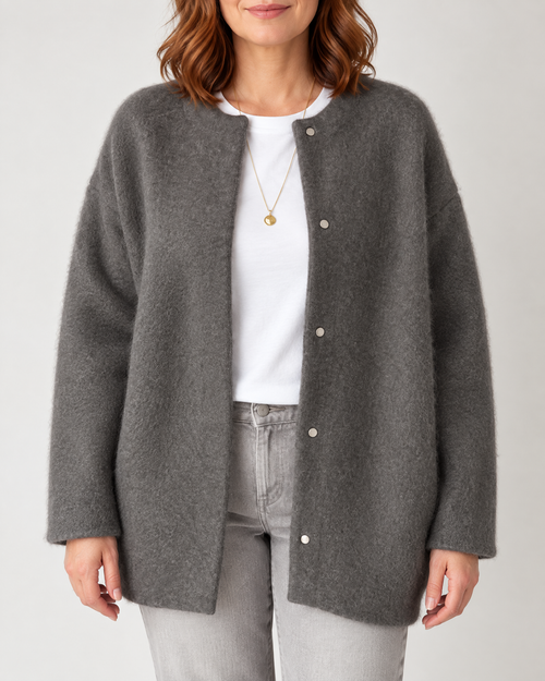Hortense - Wool-Look Button Jacket