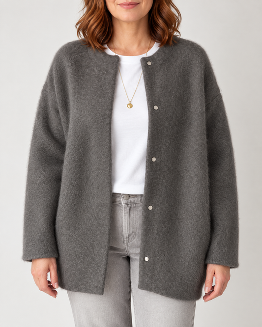 Hortense - Wool-Look Button Jacket