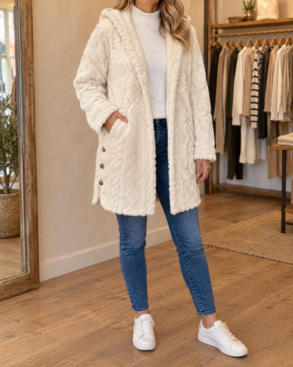 Corinne - Hooded Sherpa Jacket