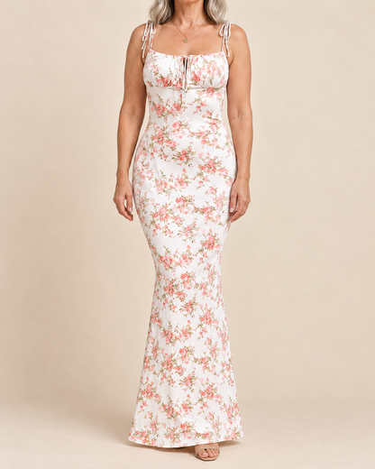 Adele - Floral Cami Fishtail Maxi Dress