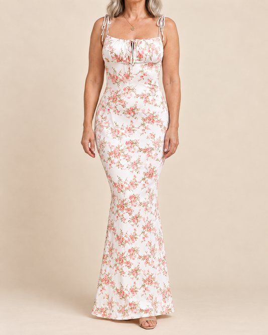 Adele - Floral Cami Fishtail Maxi Dress