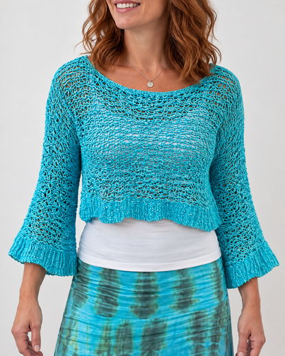 Zelie - Crochet Crop Sweater