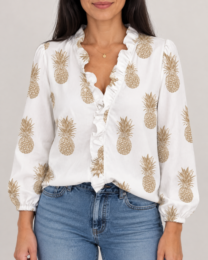 Celine - Ruffle Front Shirt