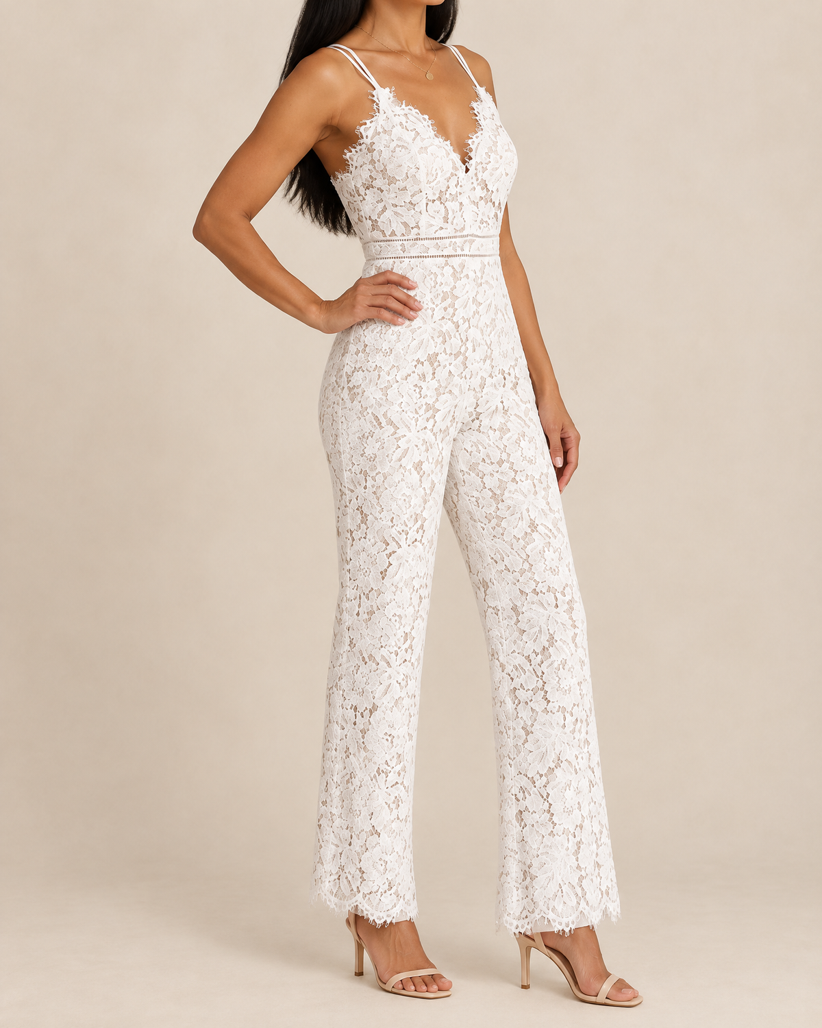 Victoire - Lace Wide Leg Jumpsuit