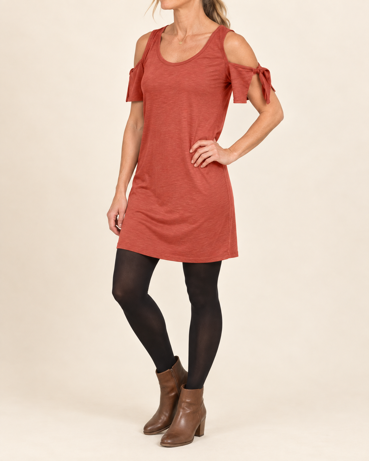 Yvette - Cold Shoulder Tee Dress