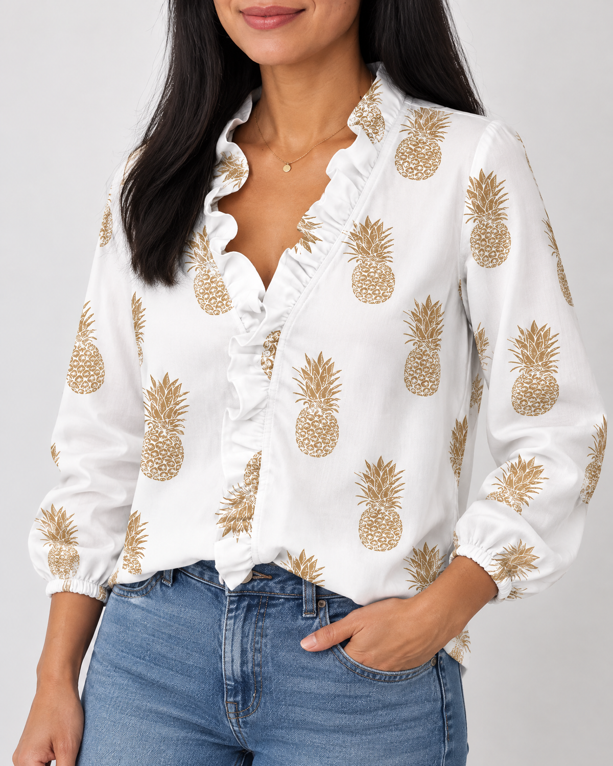 Celine - Ruffle Front Shirt