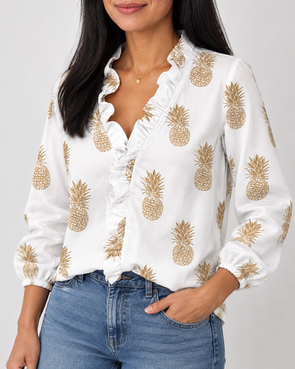 Celine - Ruffle Front Shirt