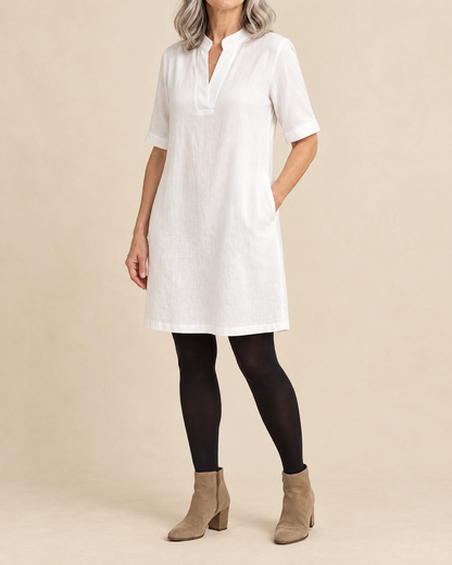 Irene - Notch Neck Shift Dress