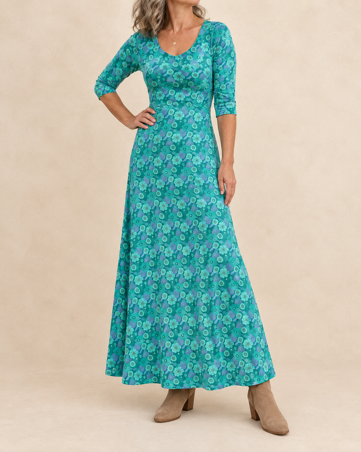 Romane - Floral Print Maxi Dress