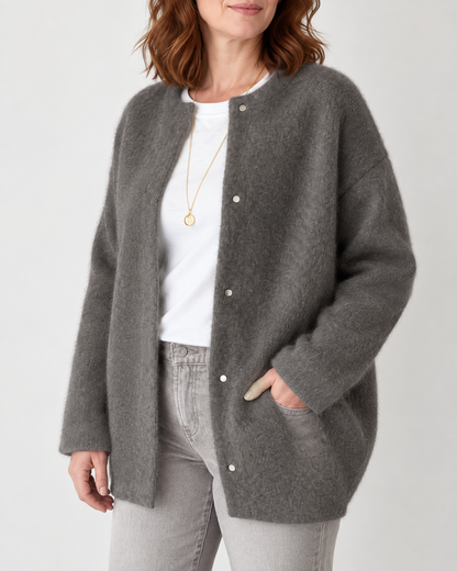 Hortense - Wool-Look Button Jacket