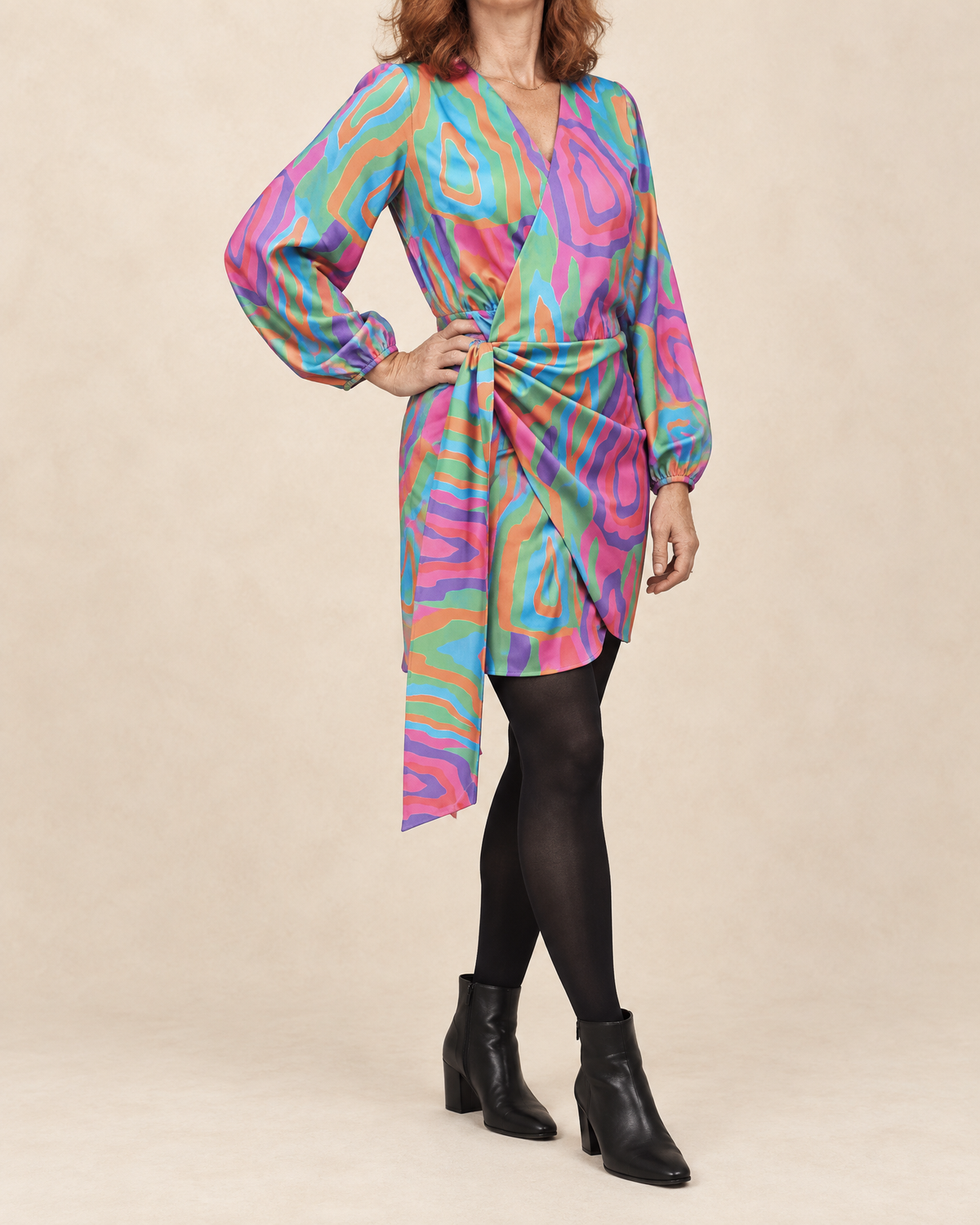 Colombe - Printed Wrap Dress