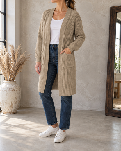 Genevieve - Open Front Knit Cardigan