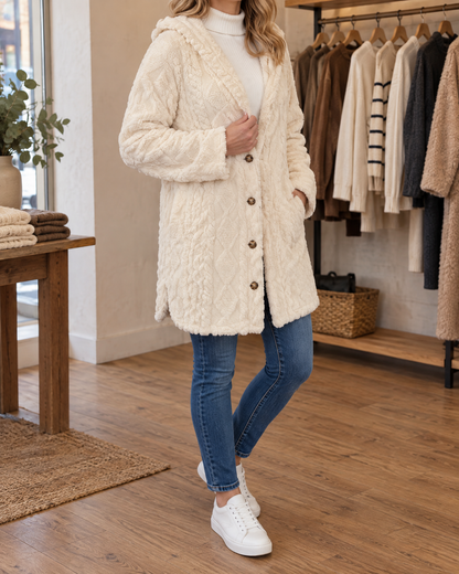 Corinne - Hooded Sherpa Jacket