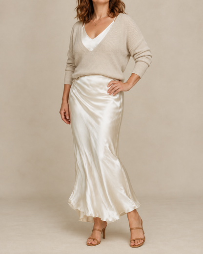 Aurore - Sweater and Satin Slip Set