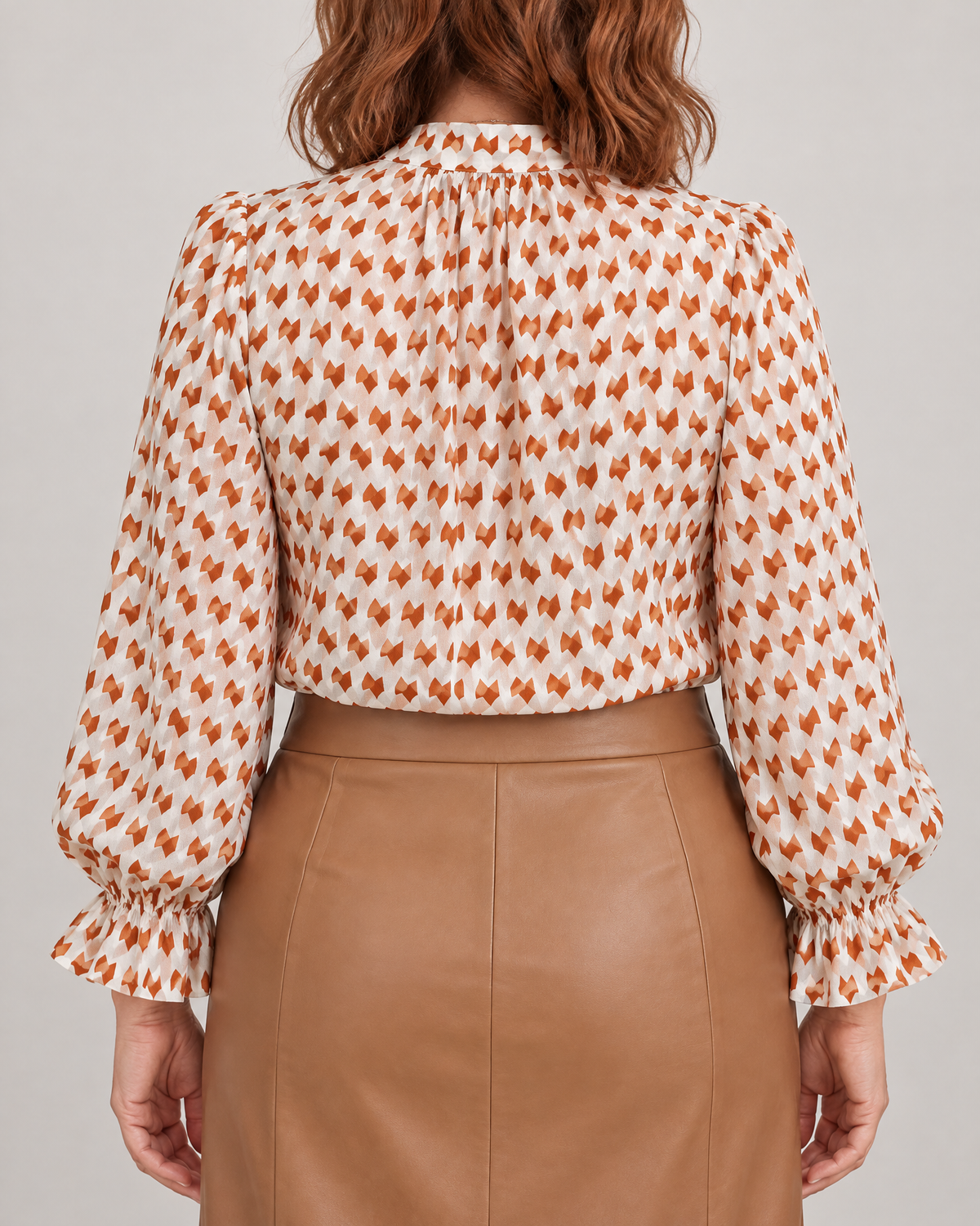 Capucine - Bow Neck Printed Blouse