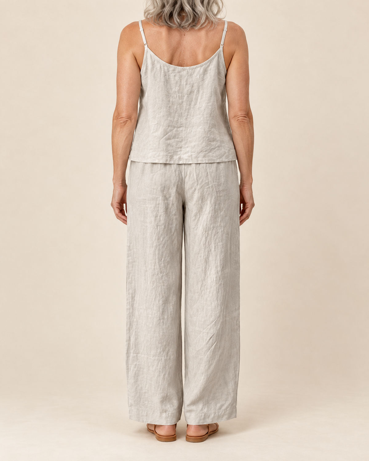 Odile - Cotton Linen Cami Set