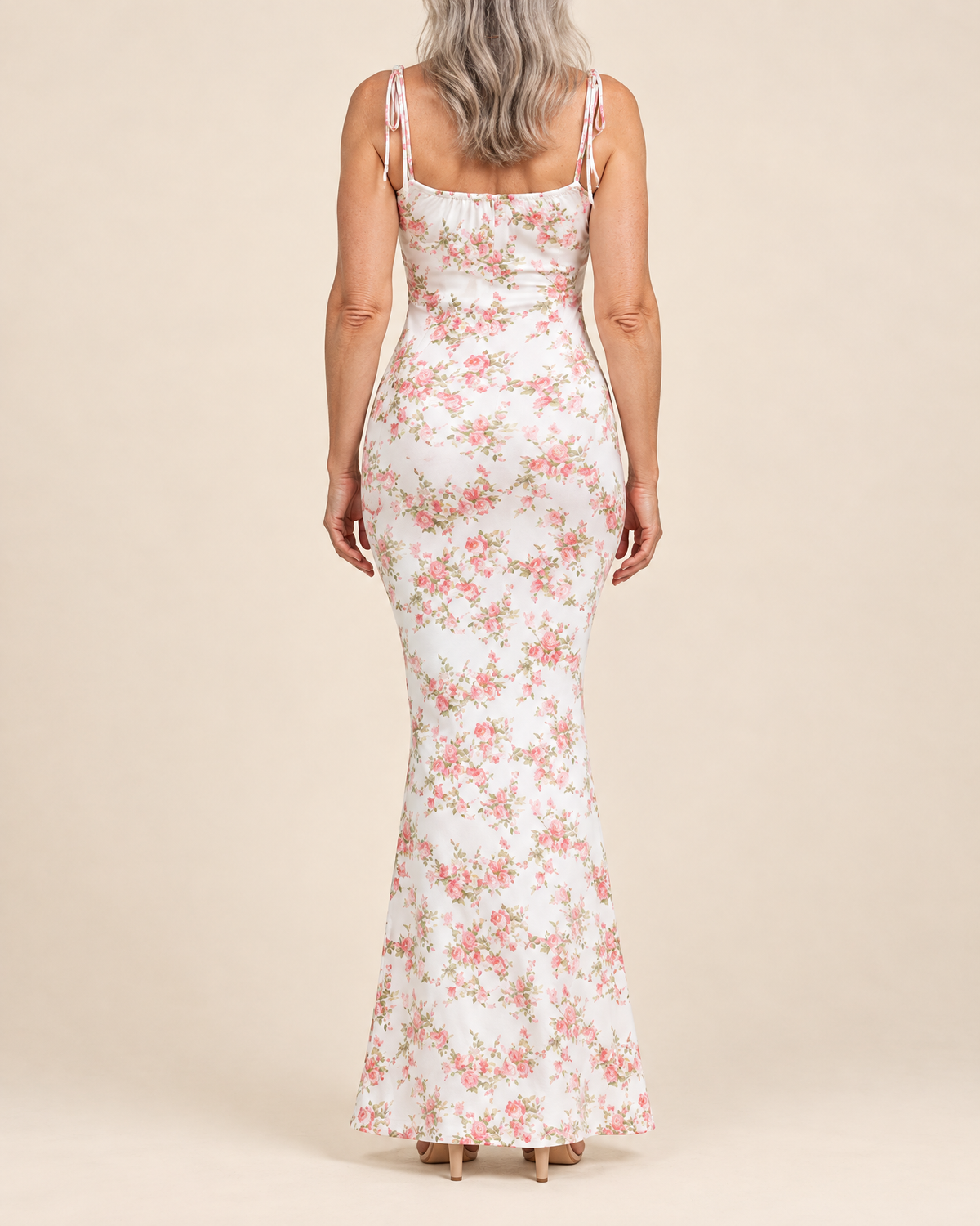 Adele - Floral Cami Fishtail Maxi Dress