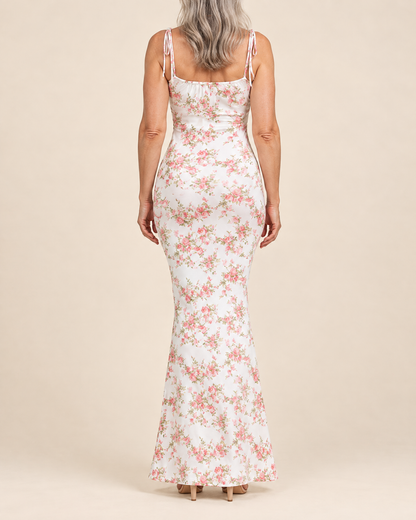 Adele - Floral Cami Fishtail Maxi Dress