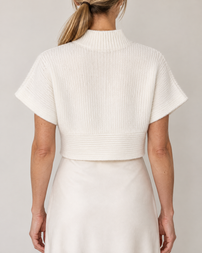 Camille - Mock Neck Crop Sweater
