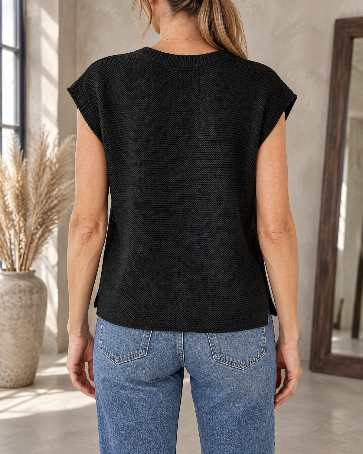 Henriette - Cap Sleeve Knit Top