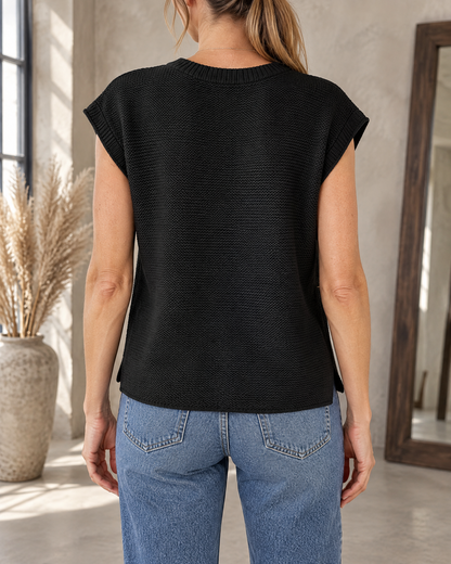 Henriette - Cap Sleeve Knit Top