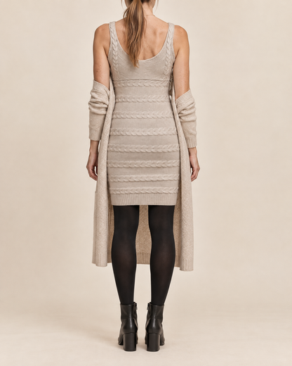 Edith - Cable Knit Cami Mini Dress