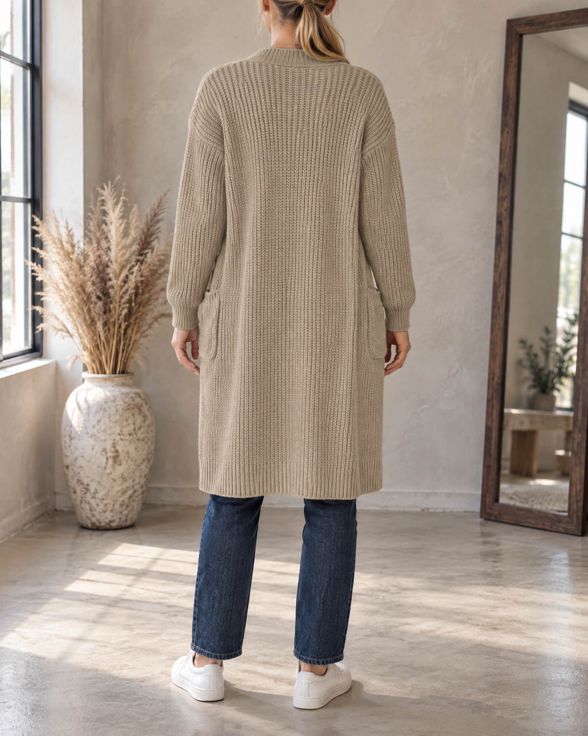 Genevieve - Open Front Knit Cardigan