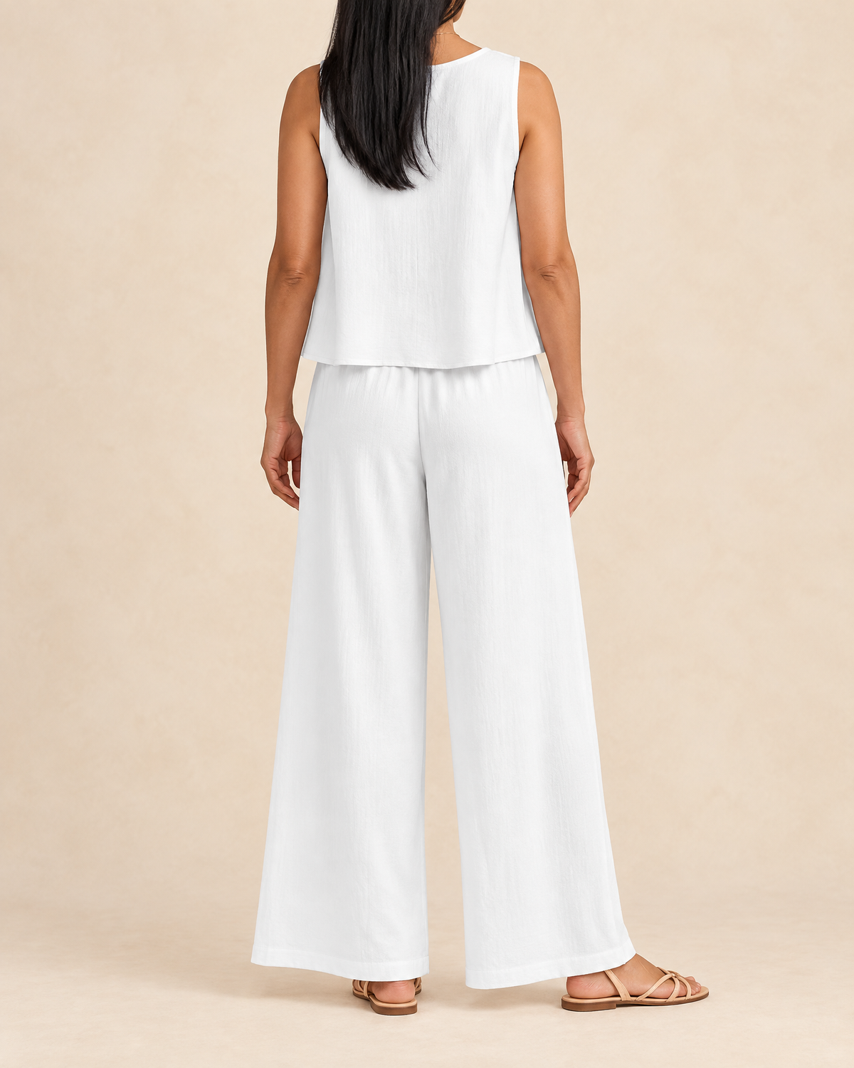 Noelle - Sleeveless Top and Wide Leg Pants Set