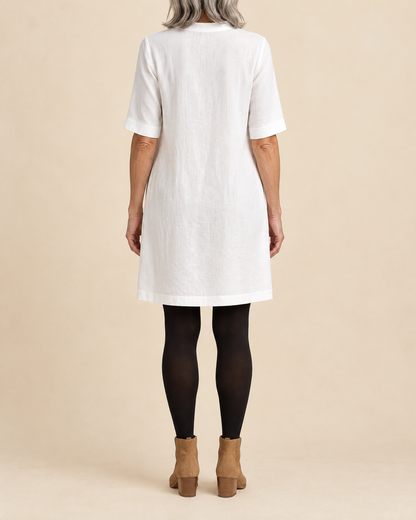 Irene - Notch Neck Shift Dress