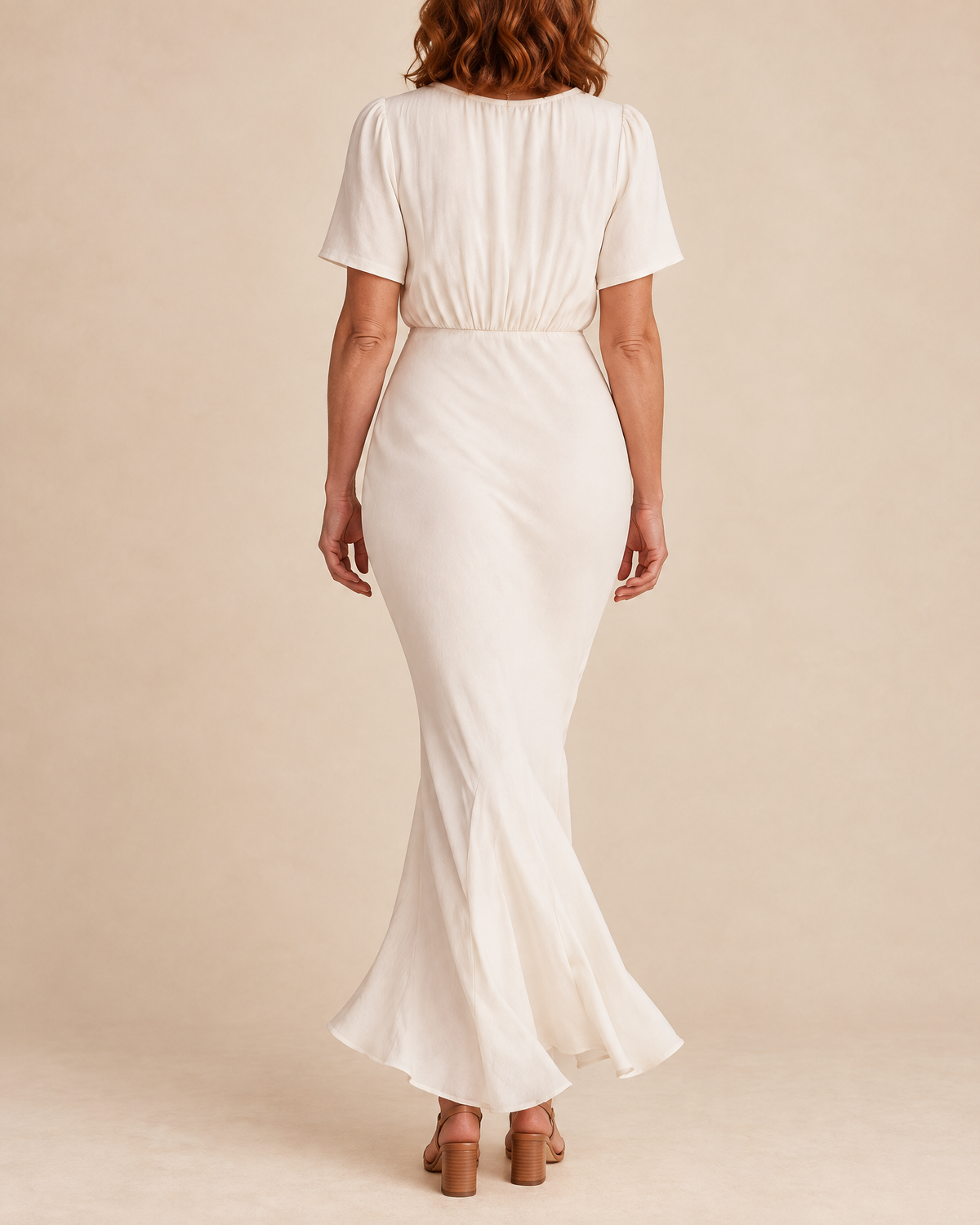 Eloise - Short Sleeve Fishtail Maxi Dress