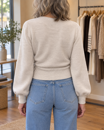 Amandine - Tie Wrap Knit Top