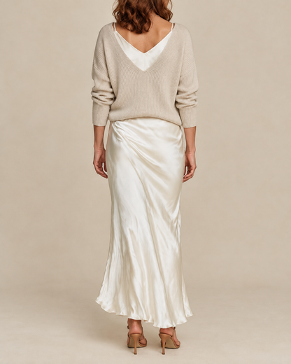 Aurore - Sweater and Satin Slip Set