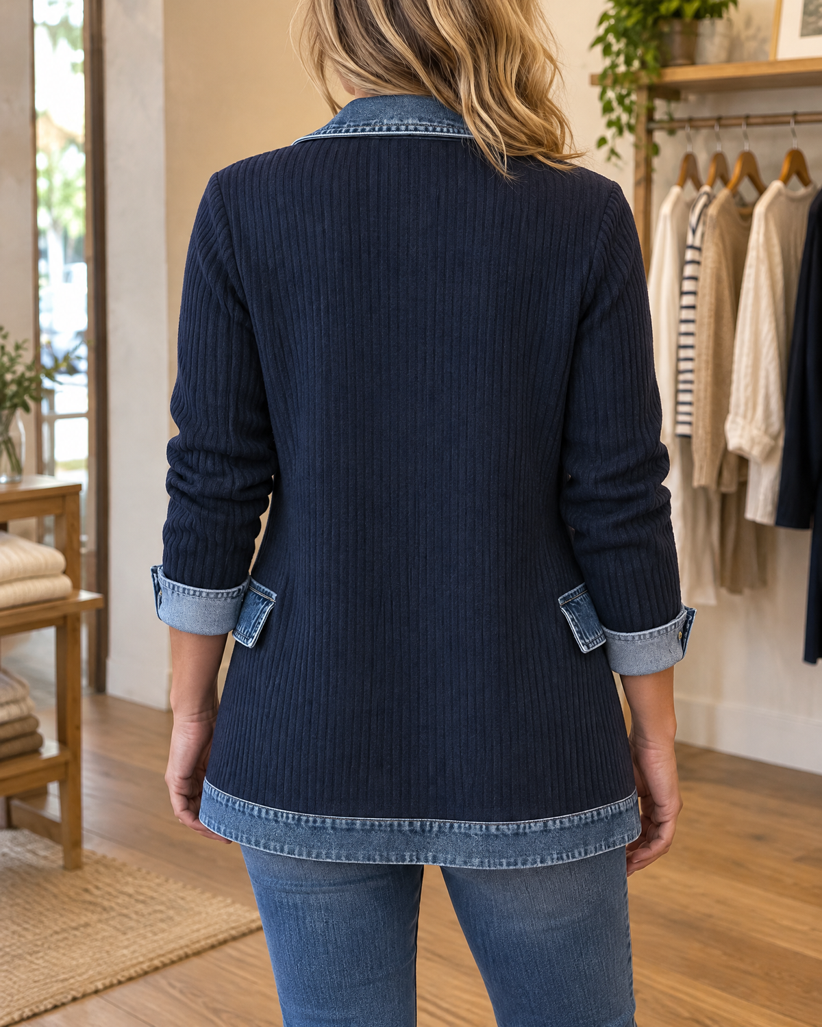 Clarisse - Knit and Denim Jacket