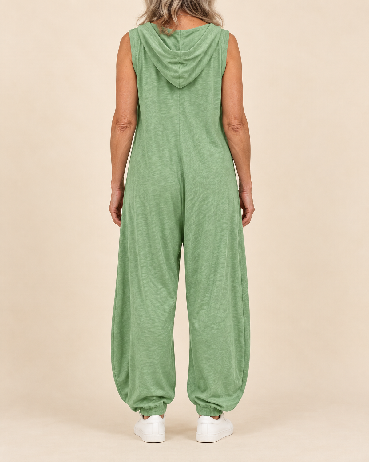 Gabrielle - Hooded Button Jumpsuit