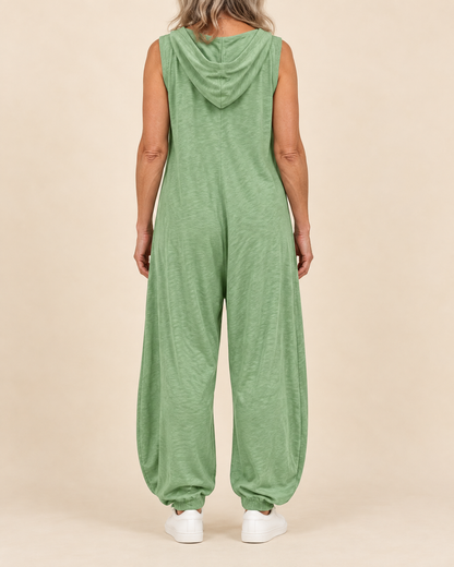 Gabrielle - Hooded Button Jumpsuit