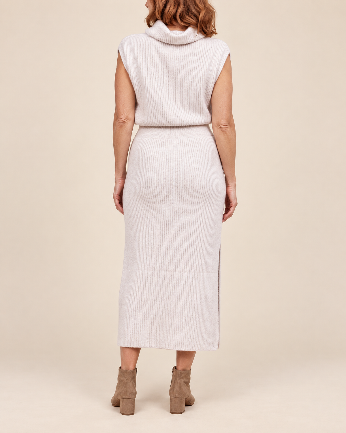 Berenice - Sleeveless Turtleneck Knit Set