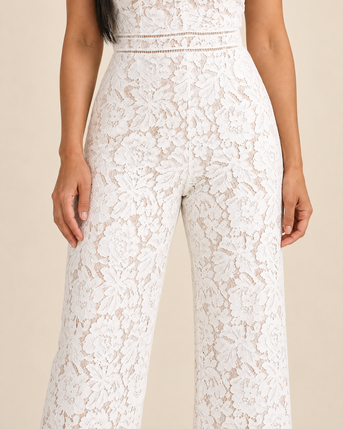 Victoire - Lace Wide Leg Jumpsuit